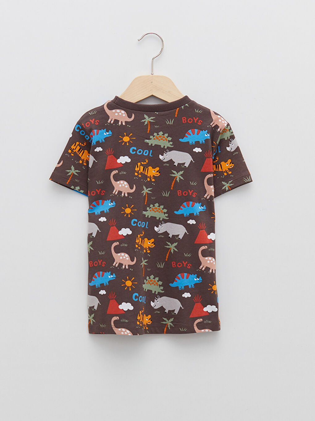 Bisiklet Yaka Kısa Kollu Baskılı Erkek Bebek Tişört-3