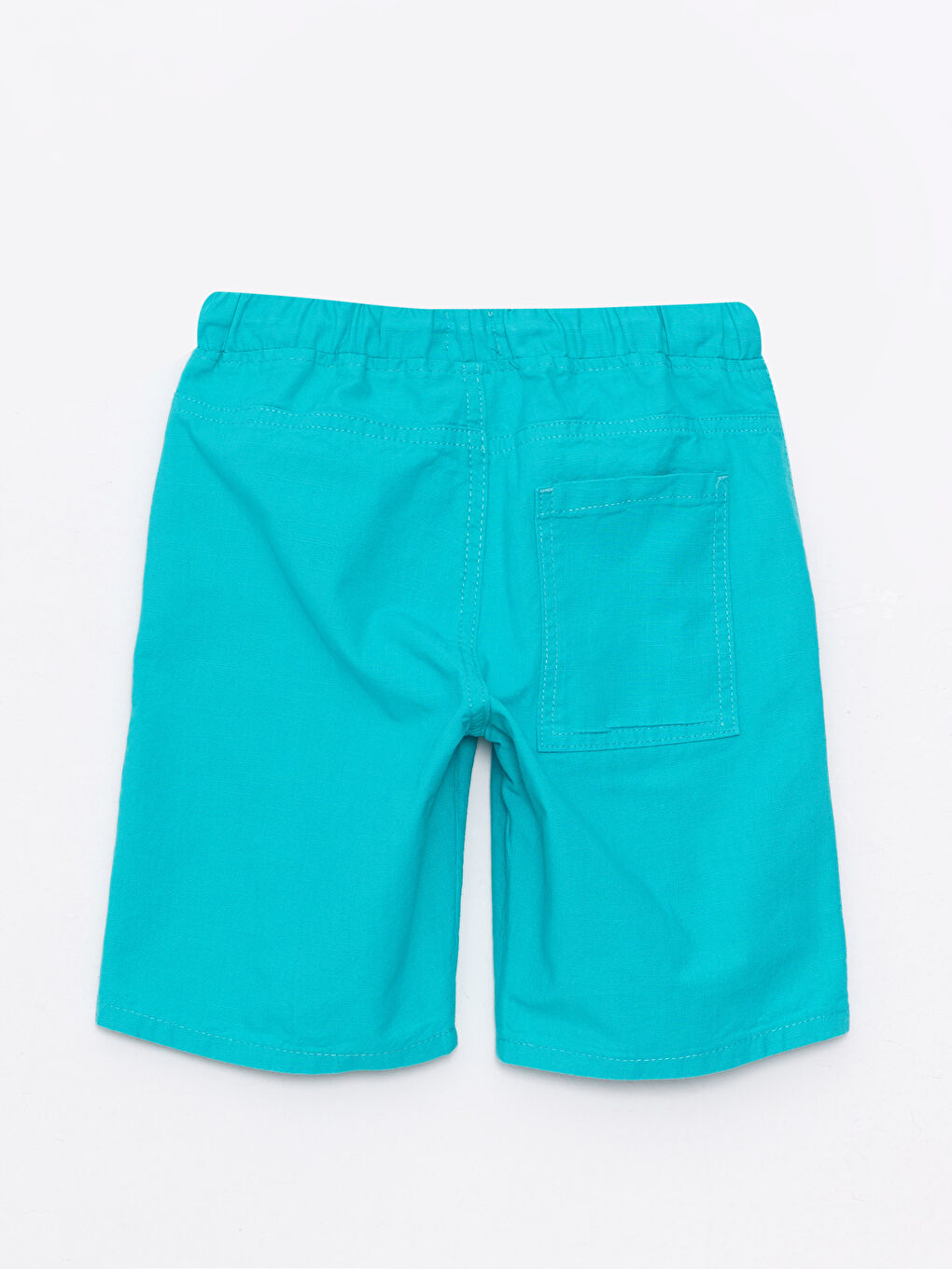 Basic Gabardine Boy Shorts With Elastic Waist-1