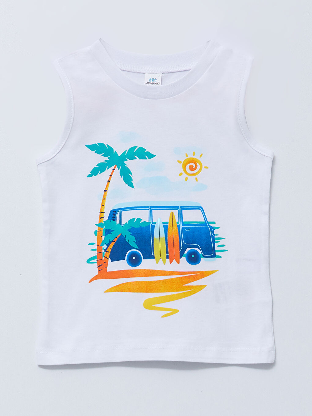 LC Waikiki Crew Neck Baby Boy Athlete and Sea Shorts 2-Piece Set -S2G088Z1-FFB