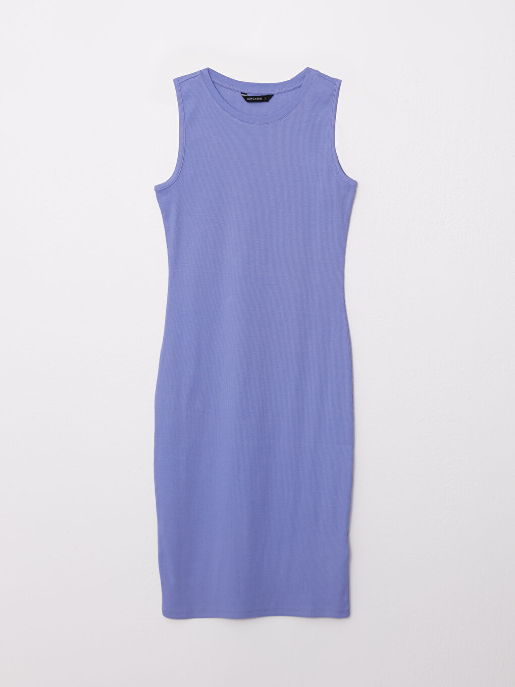 فستان ضيّق على الجسم بدون أكمام بياقة دائرية للسيدات-5