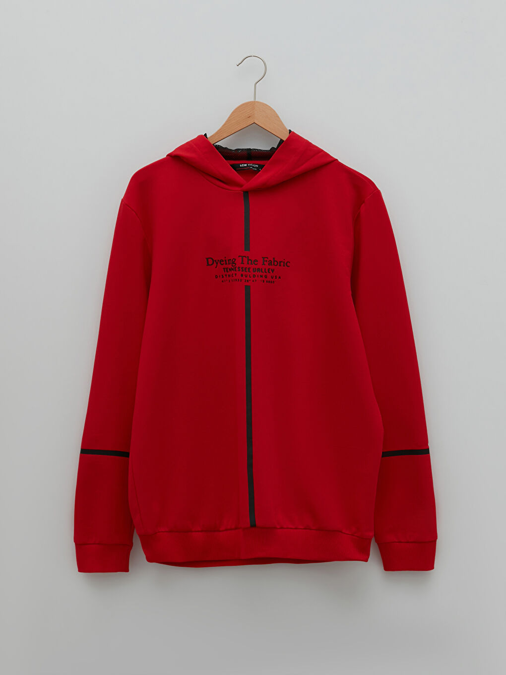 LCW Vision Kirmizi Uzun Kollu Baskılı Erkek Hoodie - 5