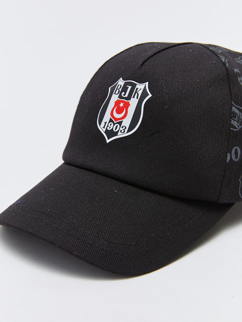 Siyah Beşiktaş Baskılı Erkek Bebek Şapka-1