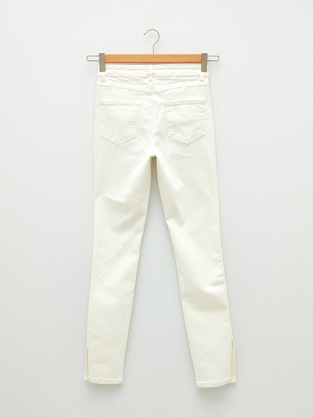 Beyaz Mercury Skinny Fit Düz Cep Detaylı Kadın Jean Pantolon-6