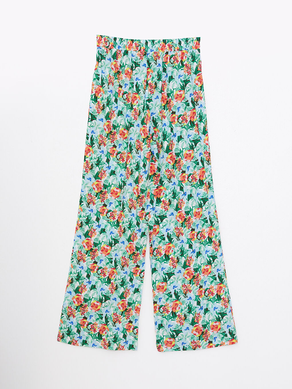 LC Waikiki Elastic Waist Patterned Viscose Women Trousers -S2G149Z8-LRR