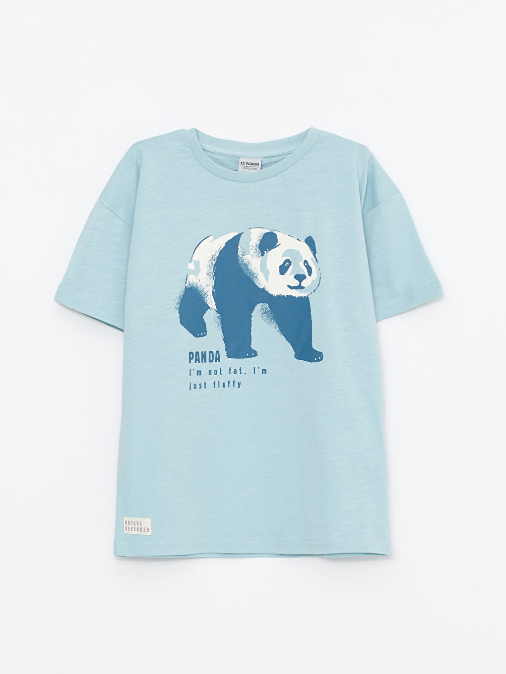 T-shirt garçon en coton à manches courtes imprimé col rond