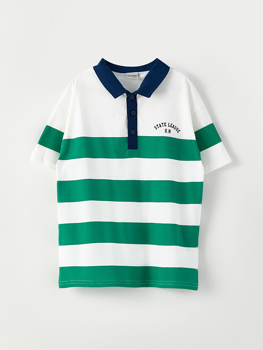 LCW Kids Rollkragen Gestreift Kurzarm Baumwolle Jungen T-Shirt -S2G162Z4-LFT