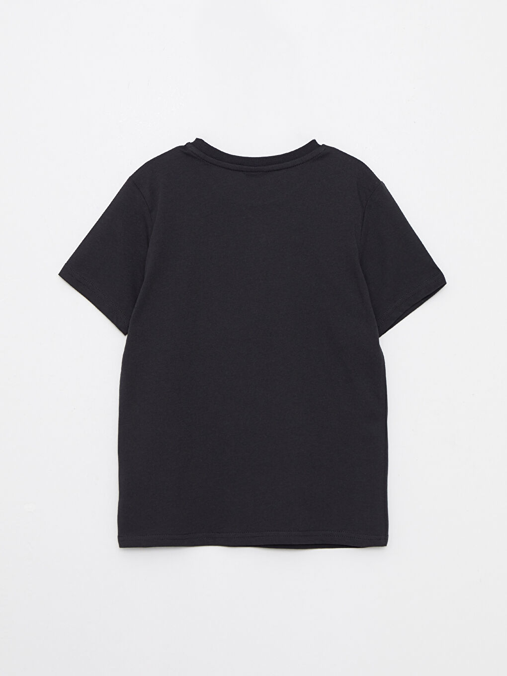 Crew Neck Printed Short Sleeve Cotton Boy T-shirt-1