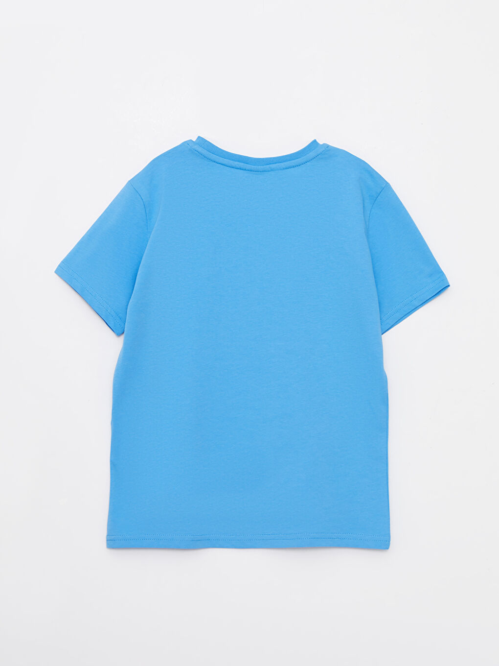 Mavi Bisiklet Yaka Baskılı Kısa Kollu Pamuklu Erkek Çocuk Tişört-4