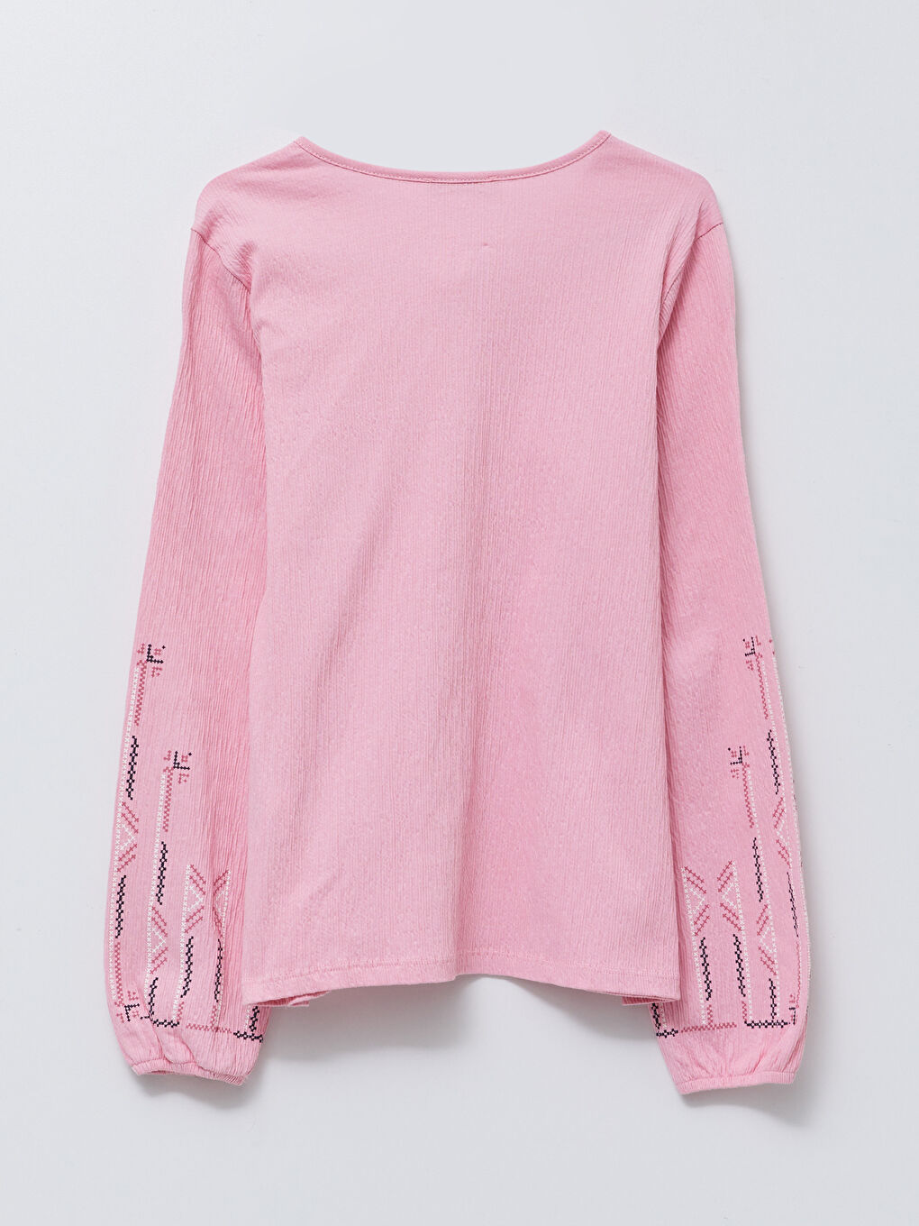 Blouse pour Femmes à Manches Longues avec Col Lavallière Brodé-6