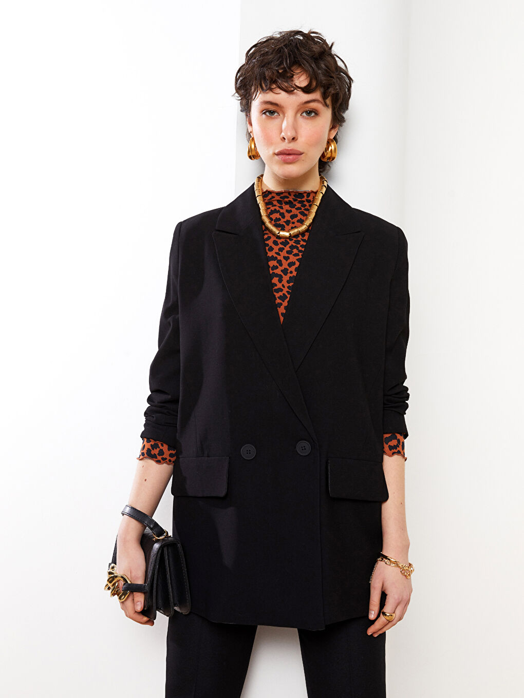 Buttoned Regular Long Sleeve Women's Blazer Jacket