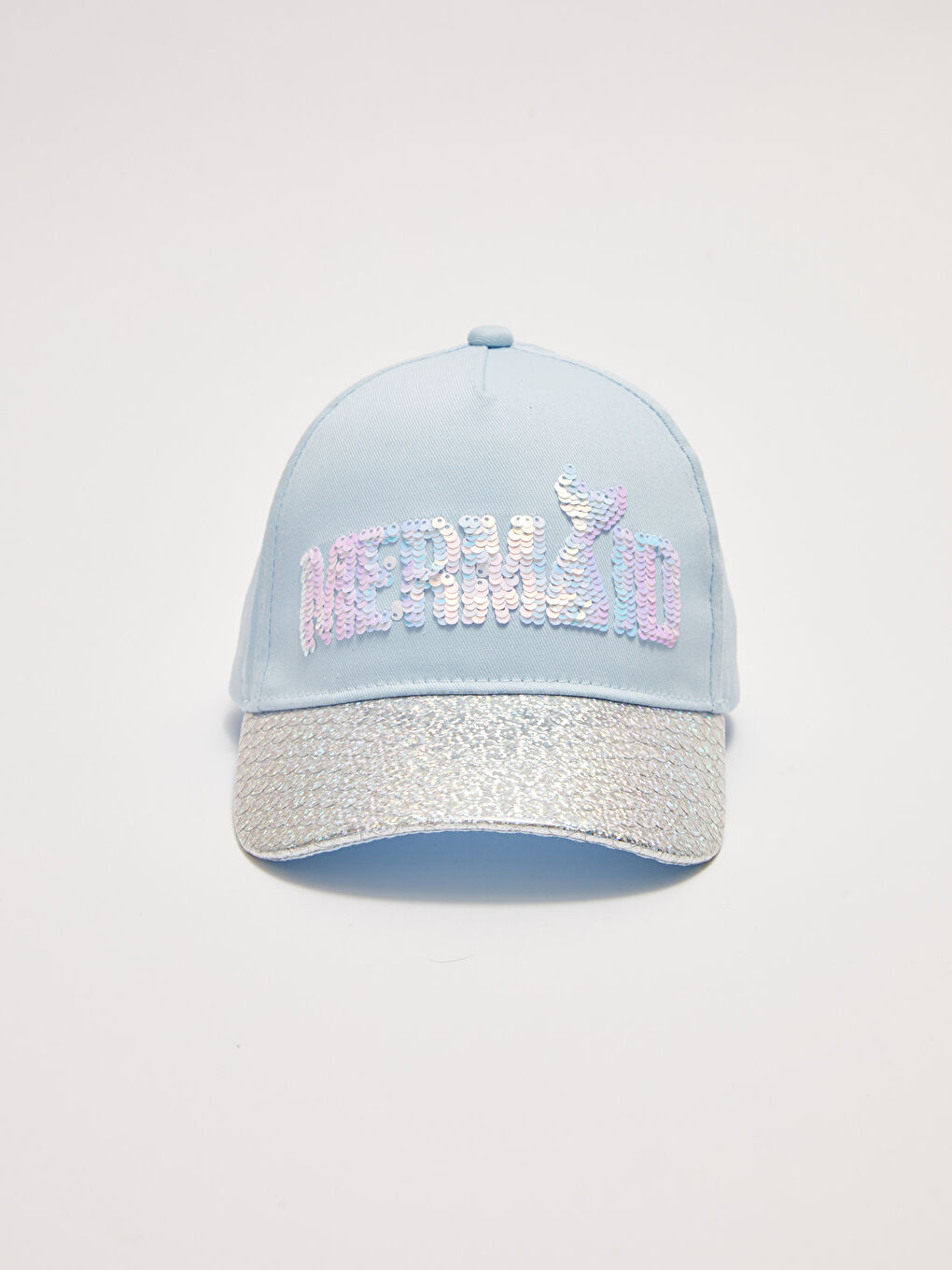 Mavi Pul İşlemeli Kız Çocuk Kep Şapka-3