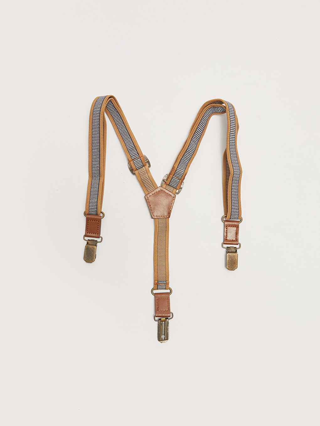 Kahverengi Desenli Erkek Çocuk Pantolon Askısı-1