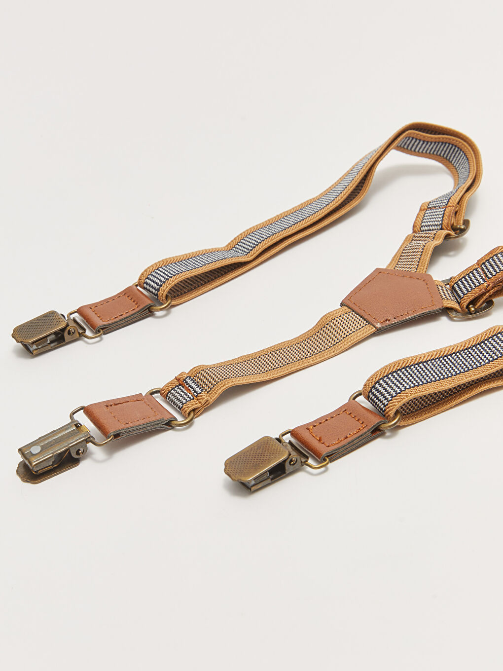 Kahverengi Desenli Erkek Çocuk Pantolon Askısı-2