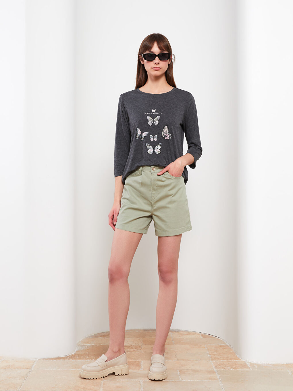 LCWAIKIKI Classic Crew Neck Printed Women's T-Shirt -S2G280Z8-L8N