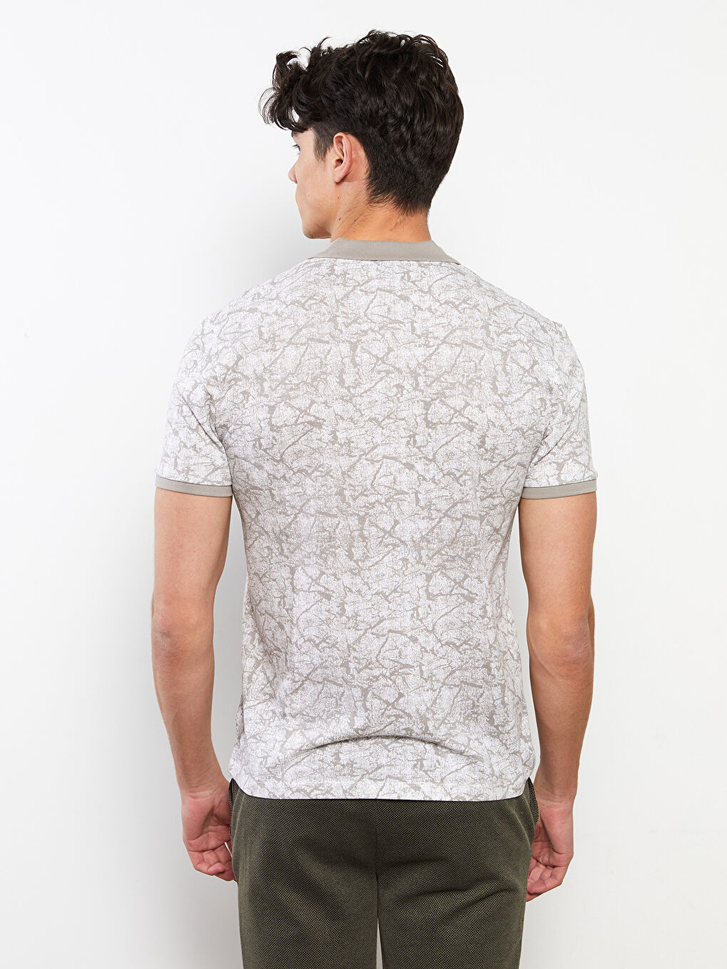 LCW Vision Polo Neck Short Sleeve Patterned Pique Men's T-Shirt -S2G293Z8-LRA