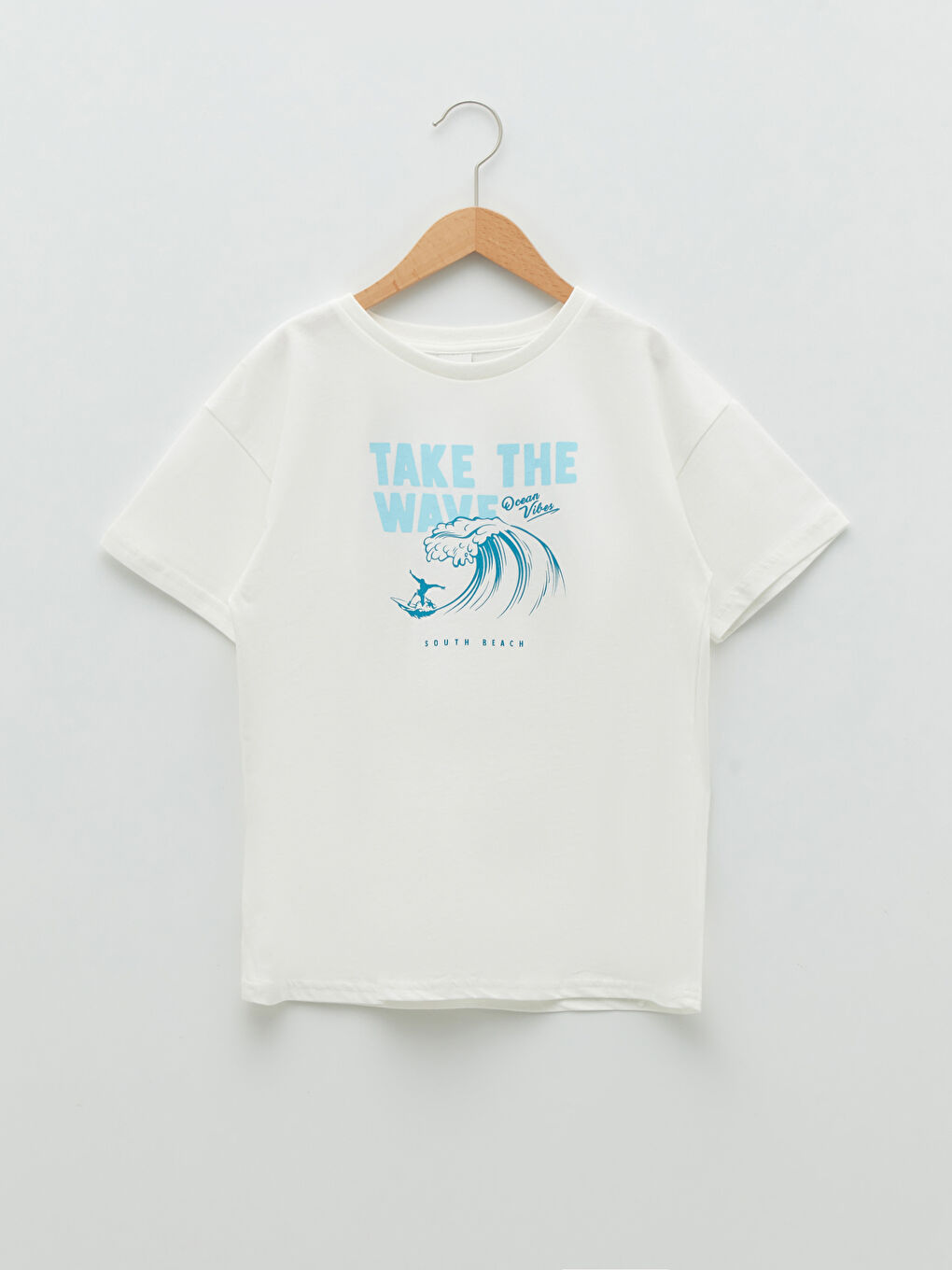 Crew Neck Printed Short Sleeve Cotton Boy T-shirt