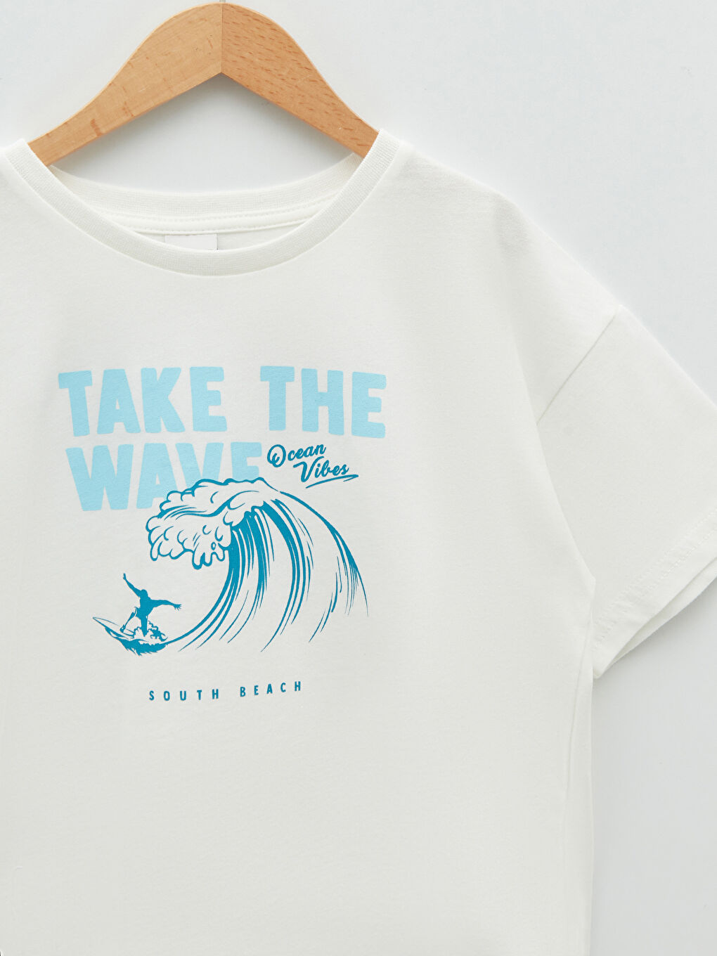 Crew Neck Printed Short Sleeve Cotton Boy T-shirt-2