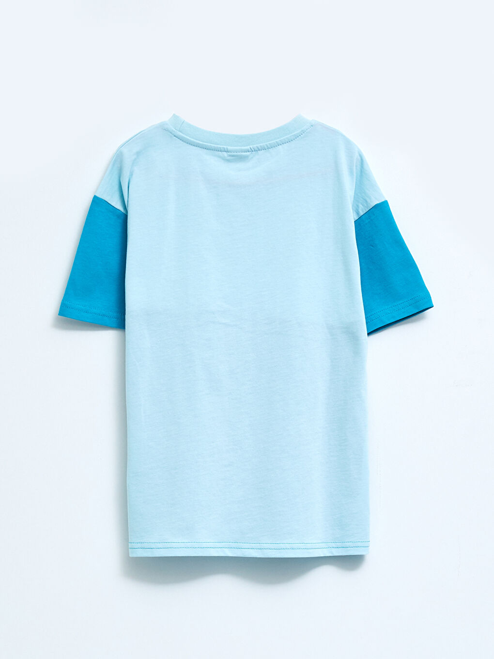 Crew Neck Printed Short Sleeve Cotton Boy T-shirt-1