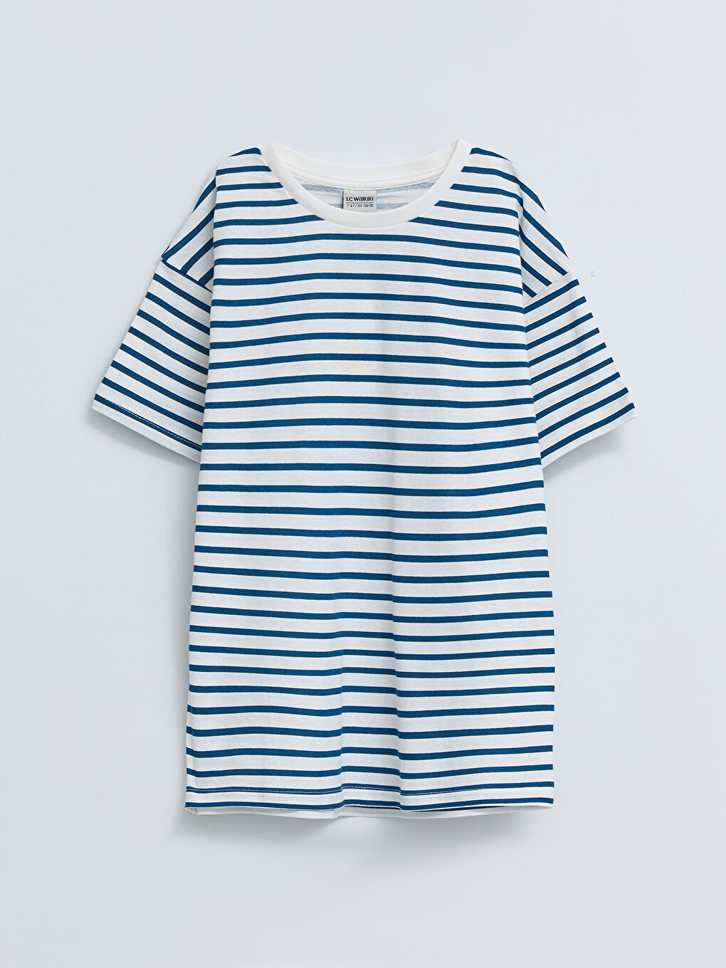 Crew Neck Striped Short Sleeve Cotton Boy T-Shirt