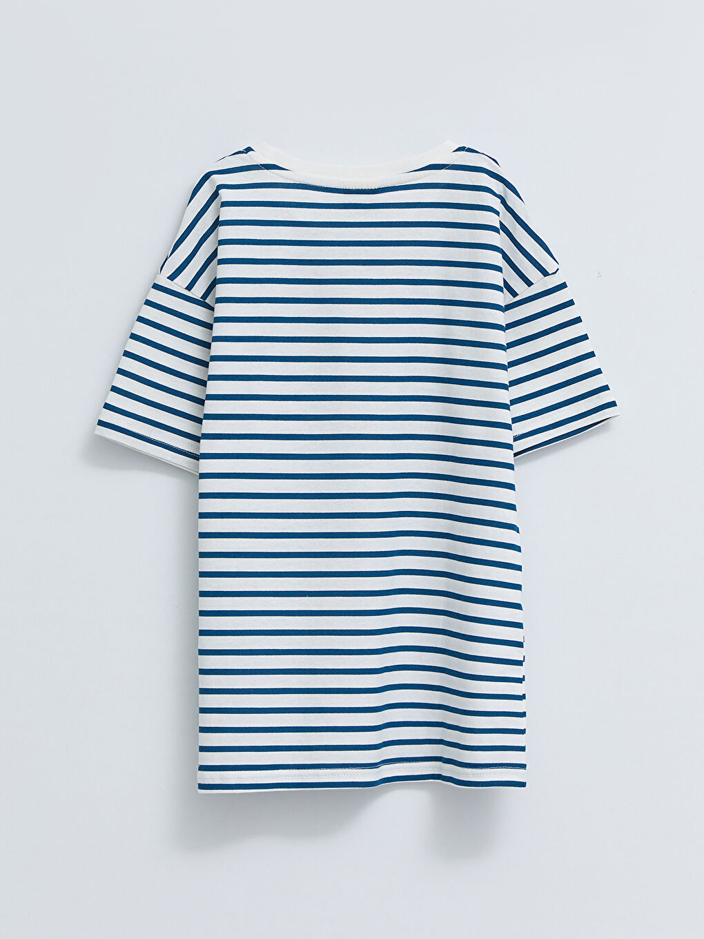 Crew Neck Striped Short Sleeve Cotton Boy T-Shirt-1