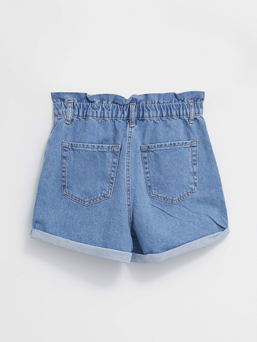 Mavi Standart Fit Düz Cep Detaylı Kadın Jean Şort-1