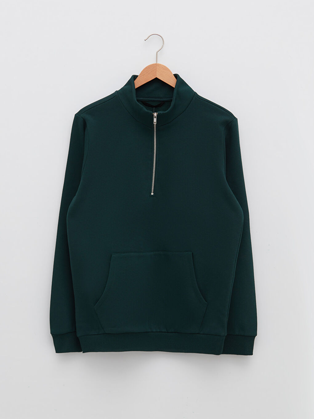XSIDE Yeşil Dik Yaka Erkek Sweatshirt - 5