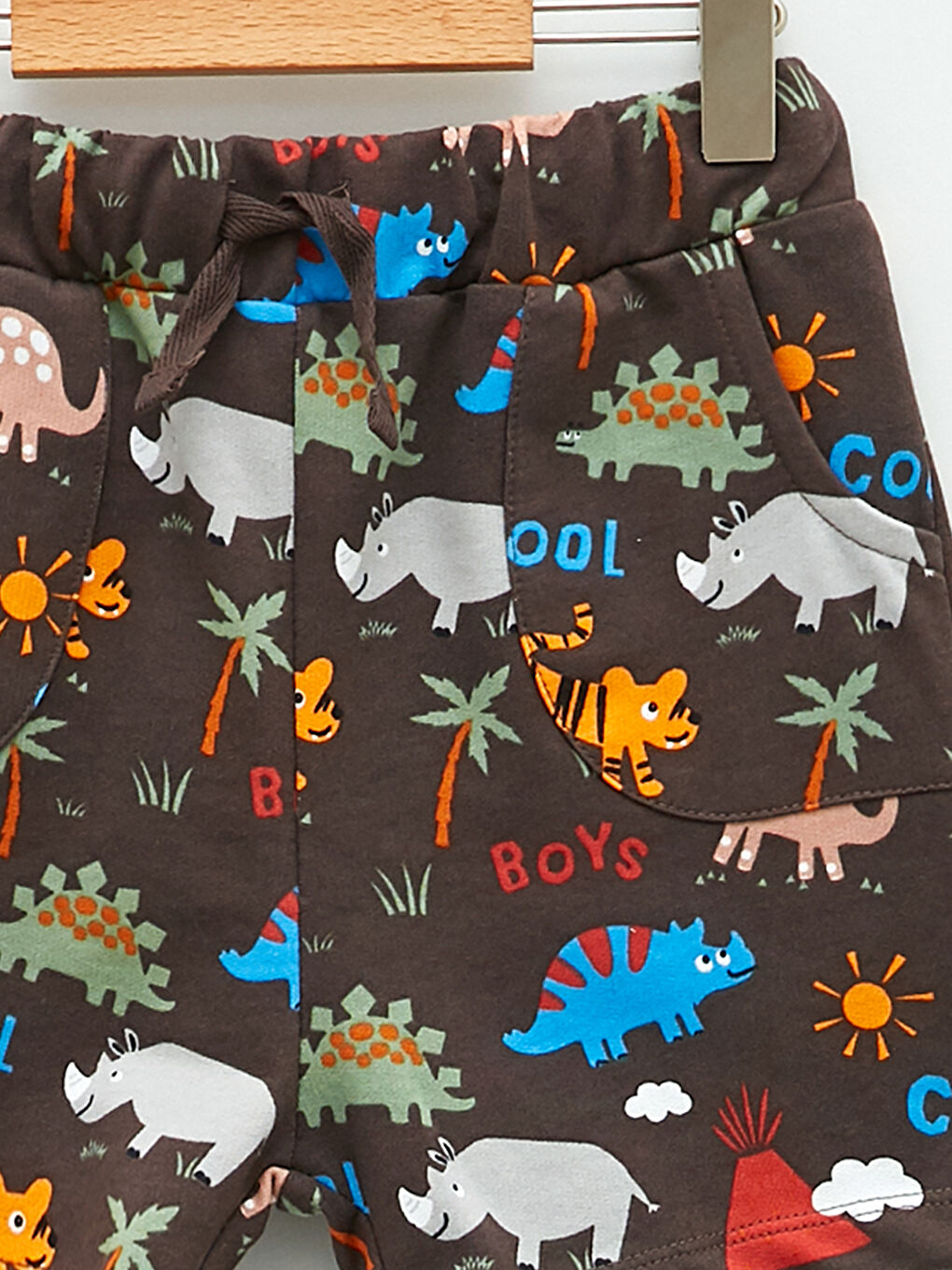 LCW baby Elasticated Waist Printed Baby Boys' Shorts -S2G337Z1-LRZ