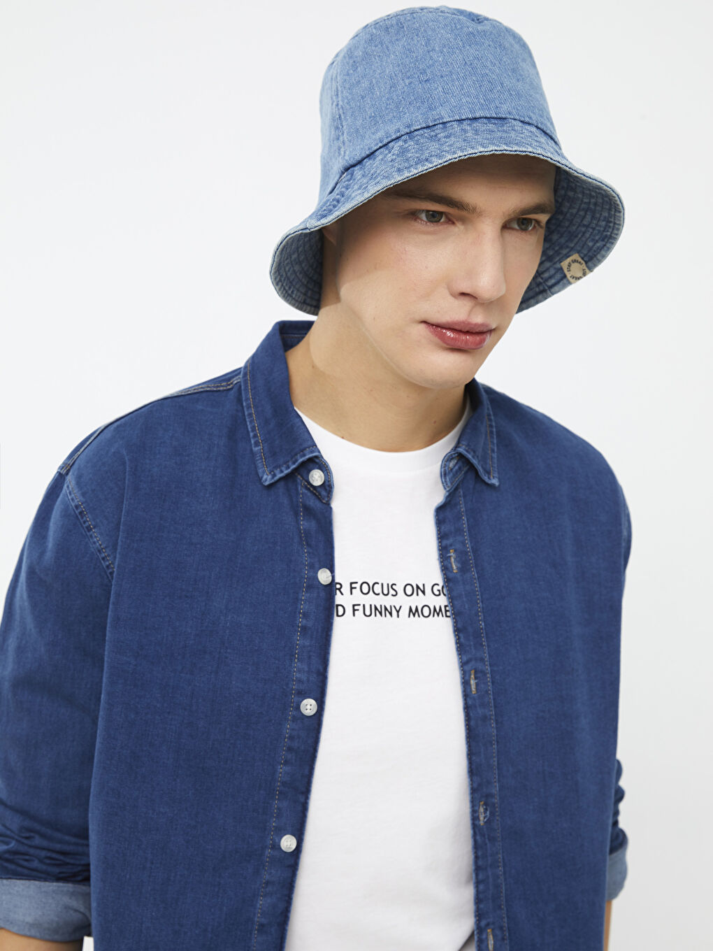 XSIDE Mavi Regular Fit Uzun Kollu Erkek Jean Gömlek - 3