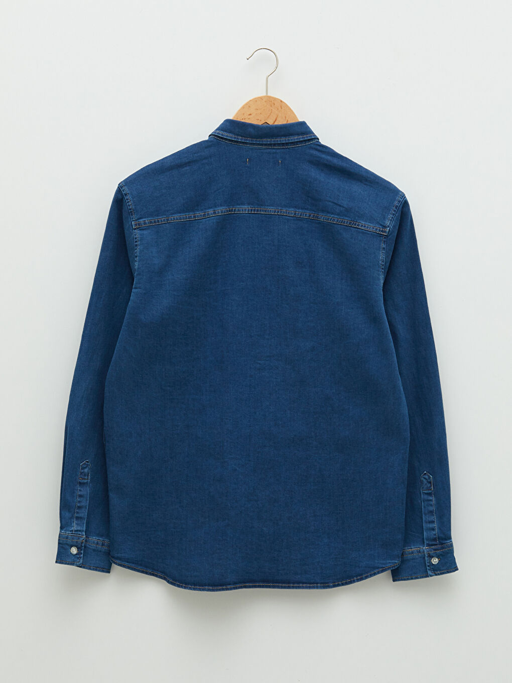 XSIDE Mavi Regular Fit Uzun Kollu Erkek Jean Gömlek - 6
