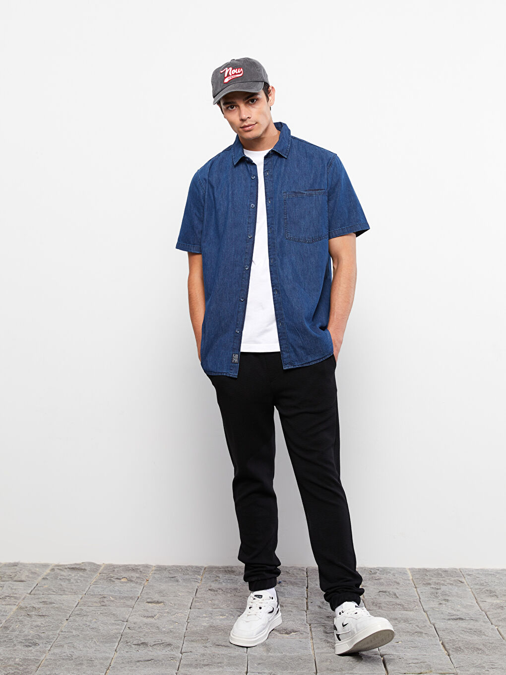 Siyah Slim Fit Erkek Eşofman Altı-1