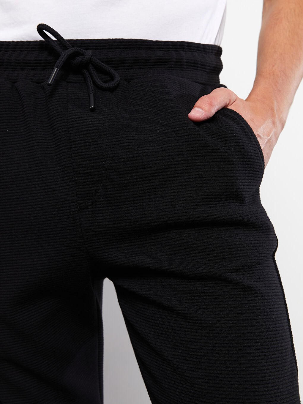 Siyah Slim Fit Erkek Eşofman Altı-4