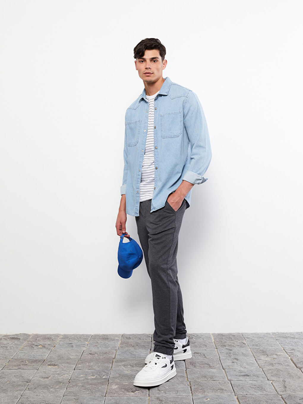 Antrasit Slim Fit Erkek Eşofman Altı-1