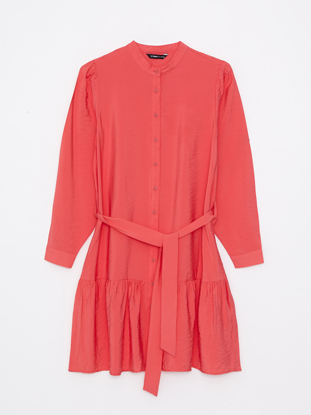 Tunică pentru Femei cu Guler de Judecător, Simplă, Mânecă Lungă-6