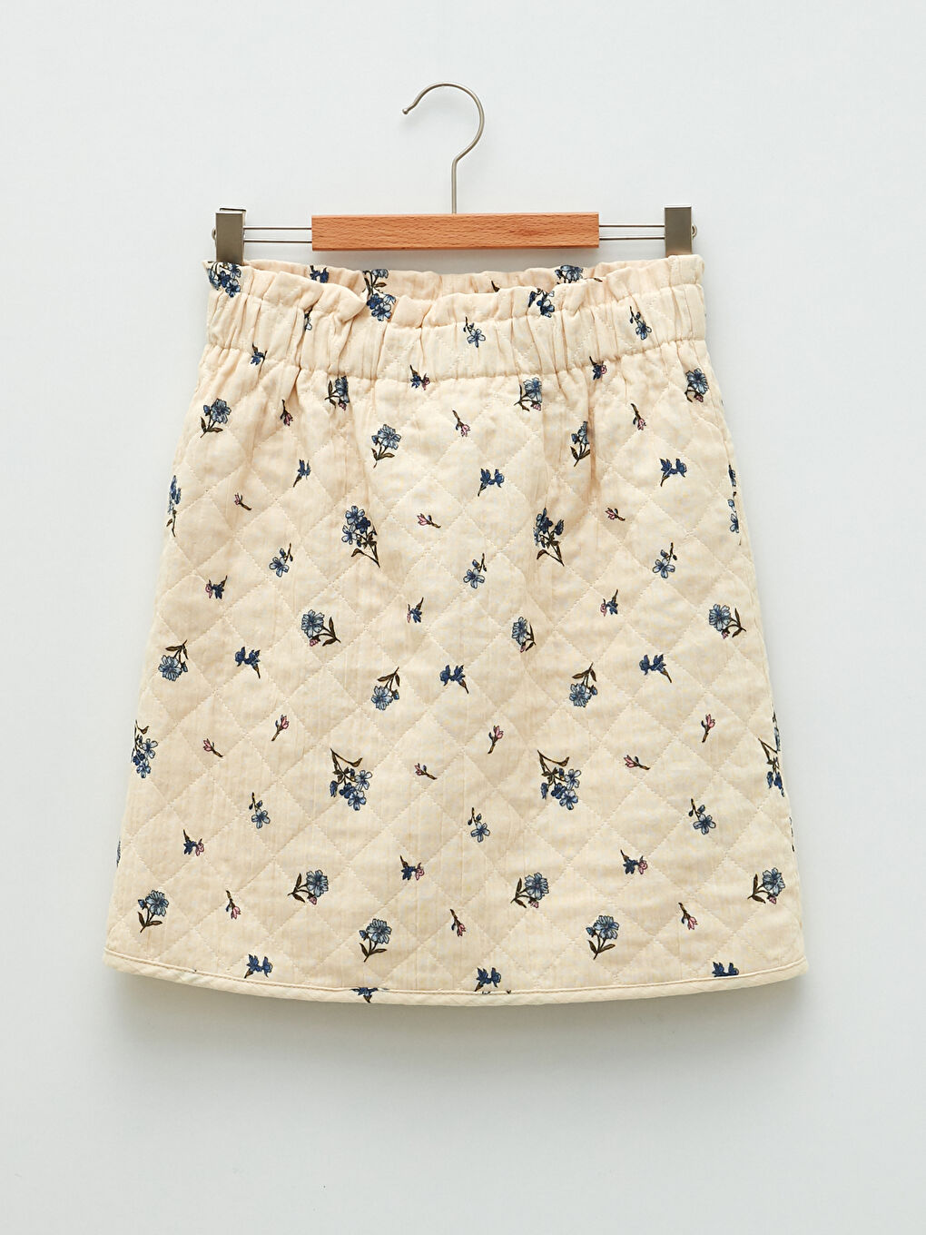 Elastic Waist Printed Cotton Girl Skirt