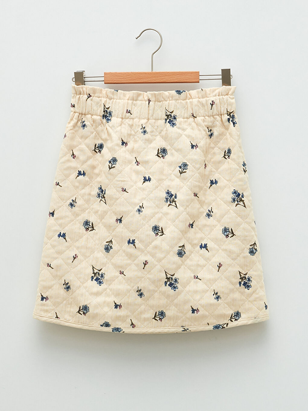 Elastic Waist Printed Cotton Girl Skirt-1