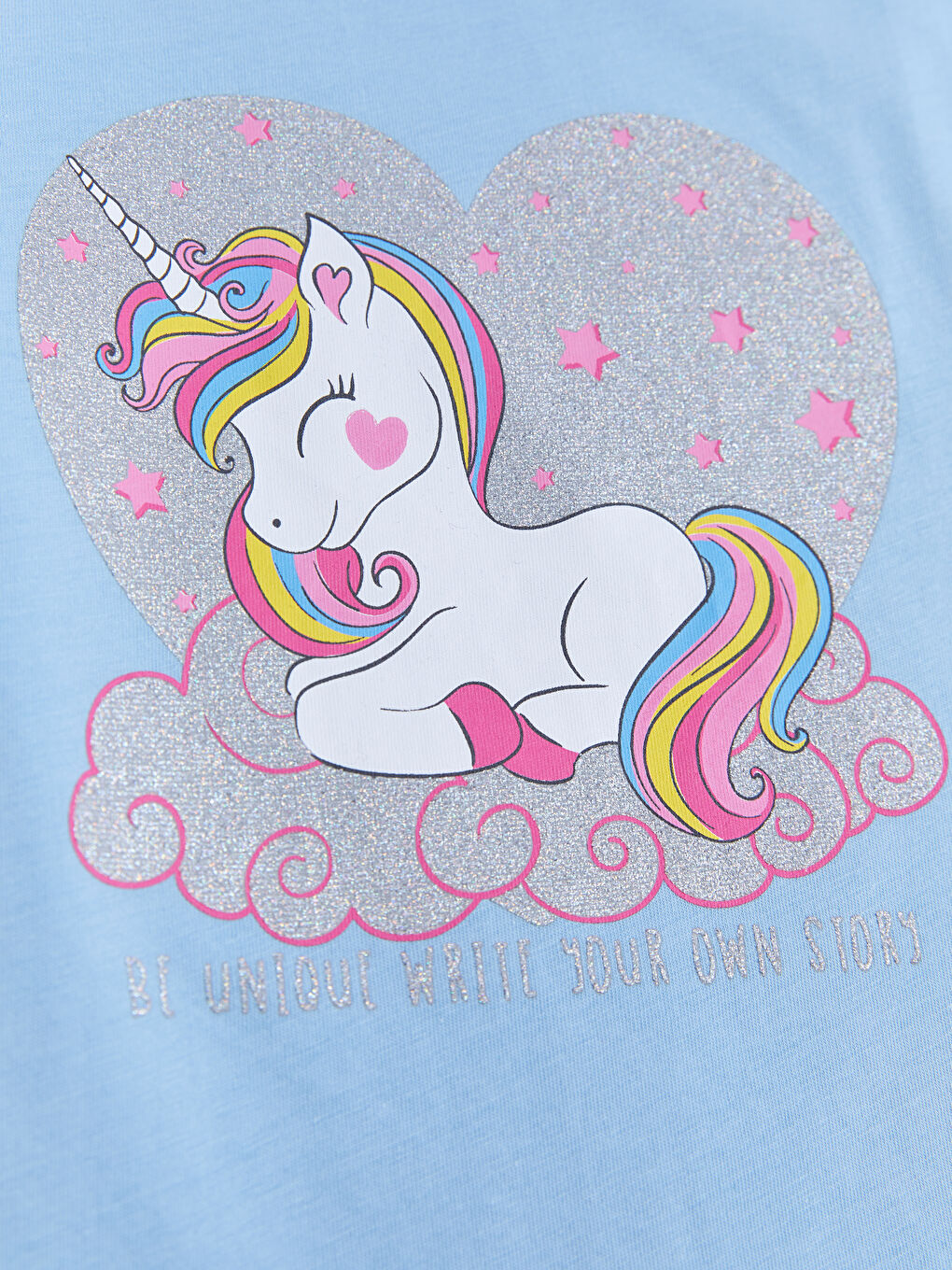 Crew Neck Printed Short Sleeve Cotton Girl T-shirt-2