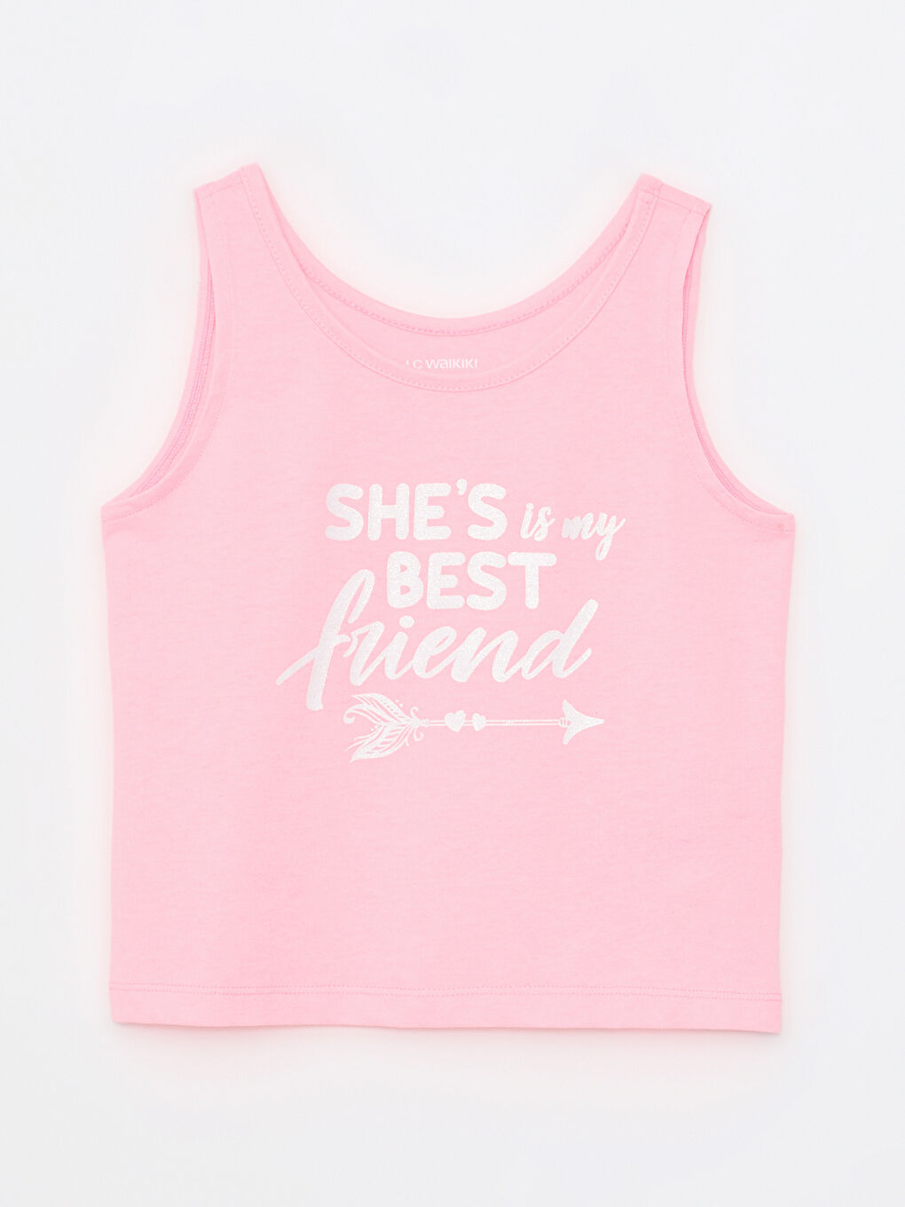 Crew Neck Printed Girls' Tank Top