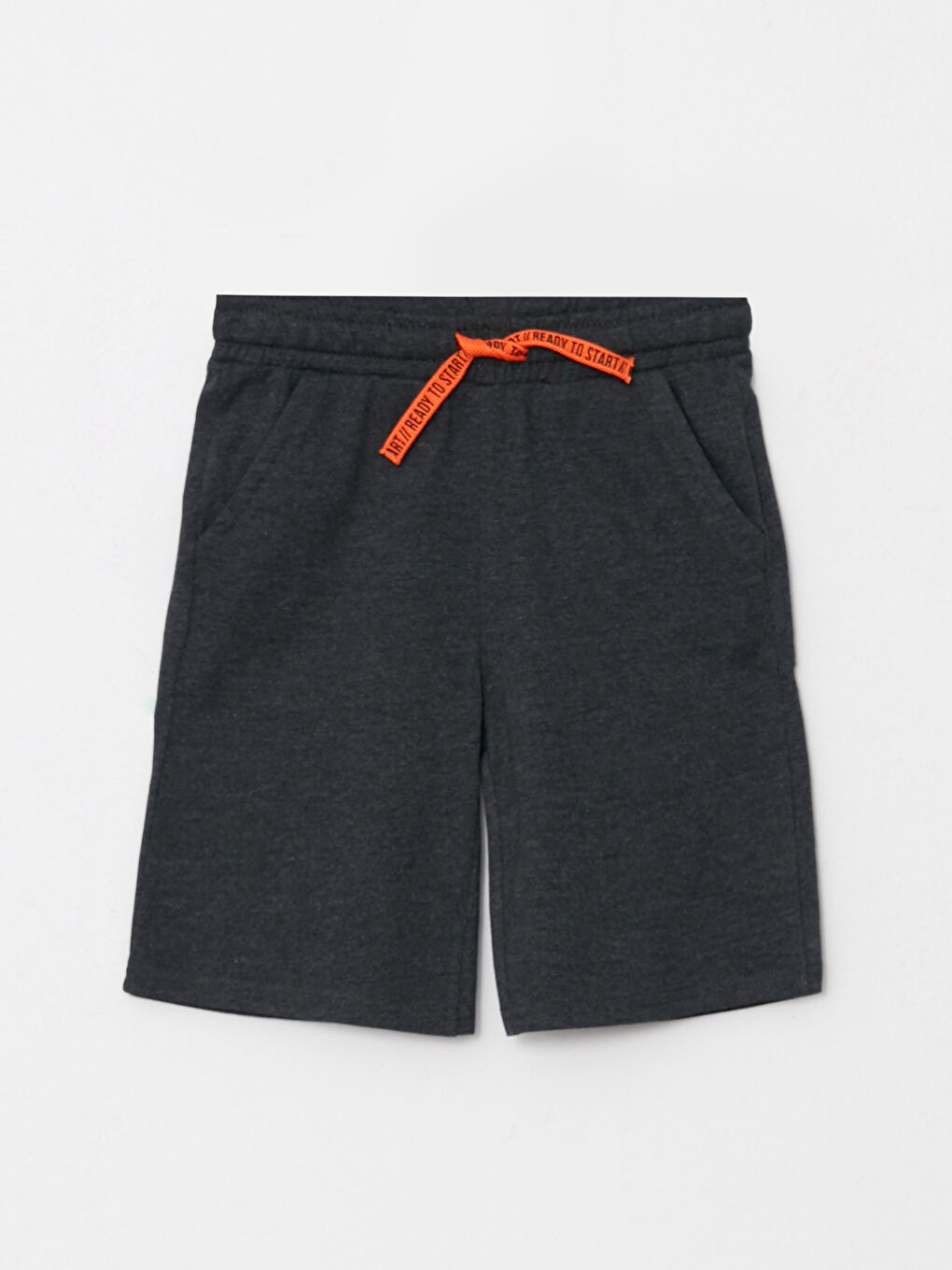 Gri Bisiklet Yaka Baskılı Erkek Çocuk Tişört Atlet ve Bermuda-3