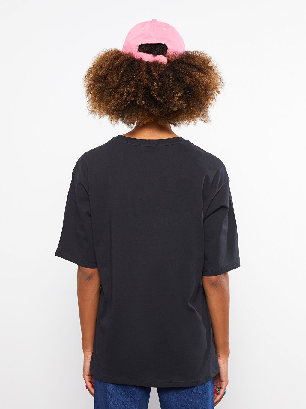 Футболка с круглым вырезом, с принтом, с коротким рукавом, из хлопка, для женщин-3