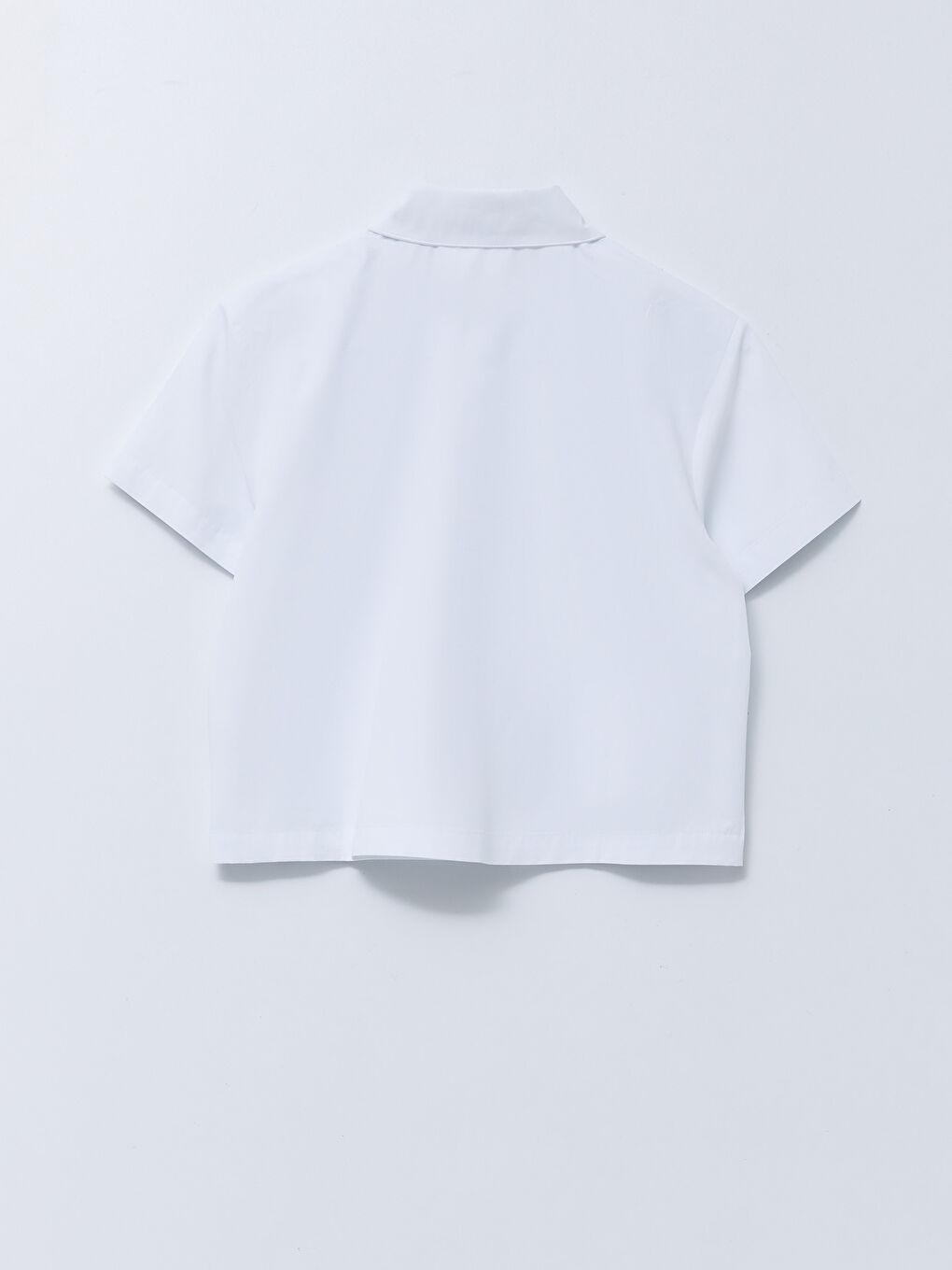 قميص نسائي بأزرار أمامية وكم قصير-7