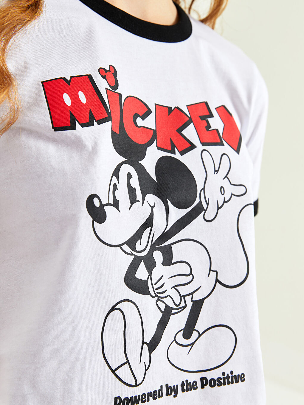 XSIDE Crew Neck Mickey Mouse Printed Short Sleeve Women's T