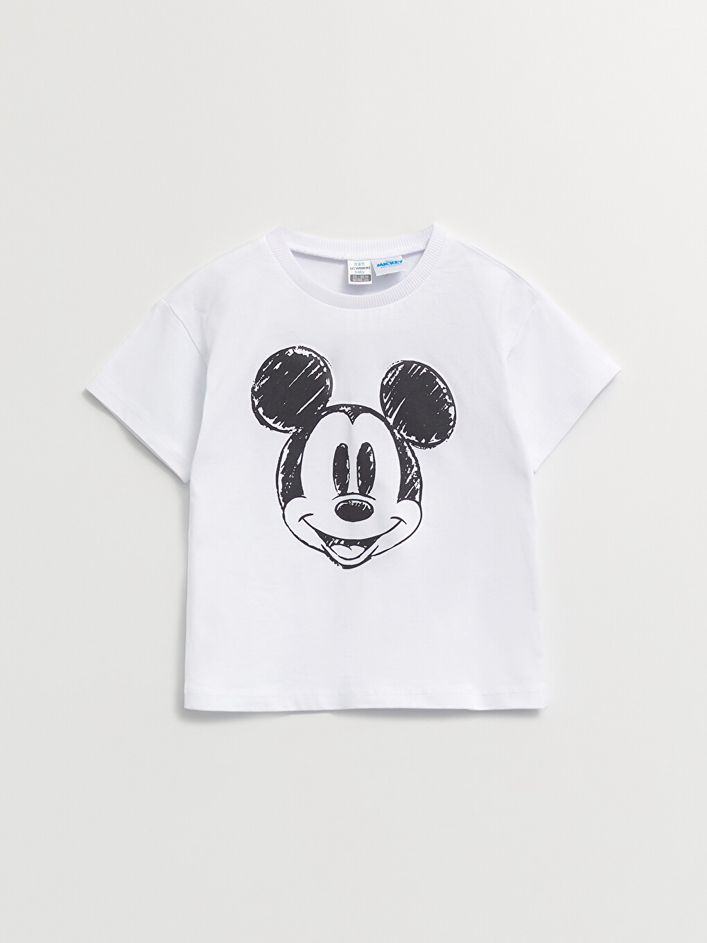 Crew Neck Short Sleeve Mickey Mouse Printed Baby Boy T-Shirt and Salopet 2-Pack Set-5
