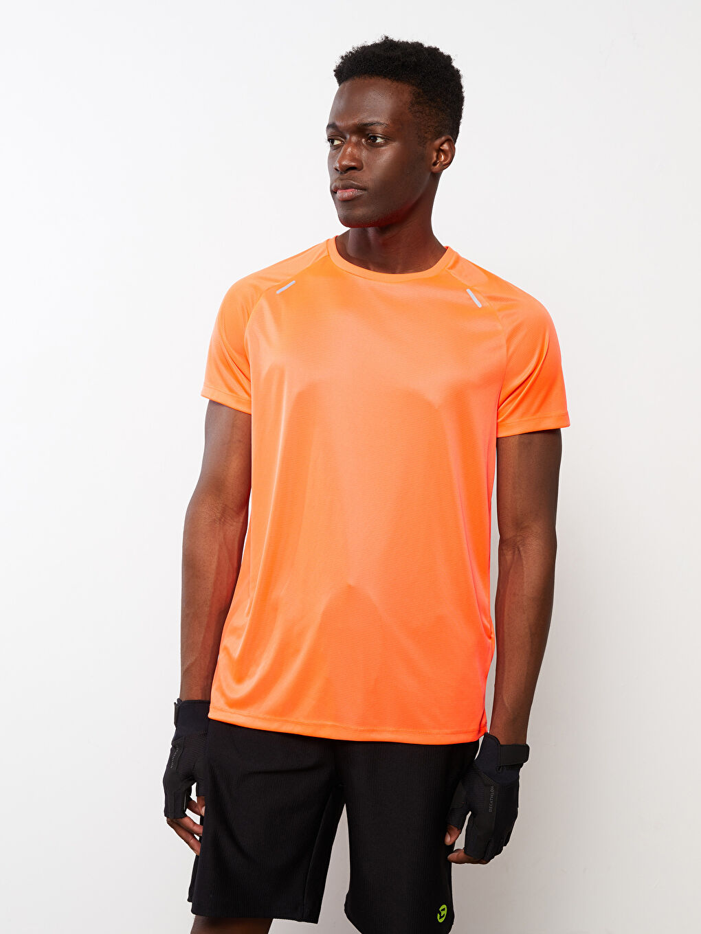 Mercan Bisiklet Yaka Kısa Kollu Erkek Spor Tişört-1