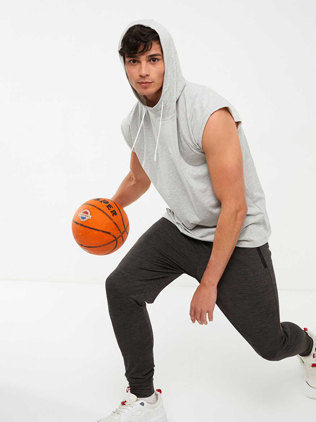 Hooded Printed Men's Sleeveless T-Shirt