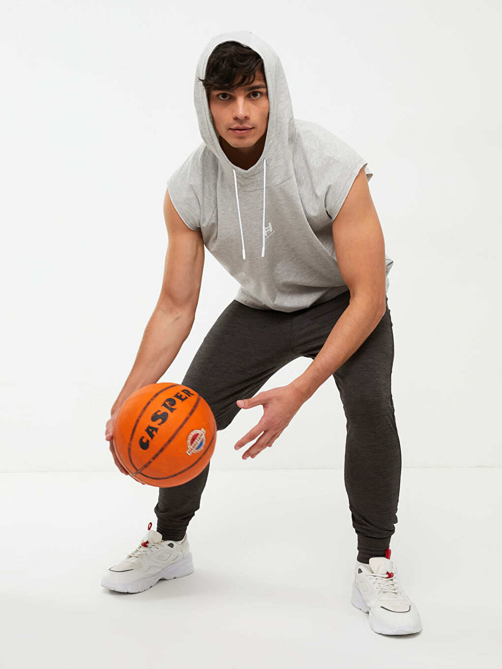 Hooded Printed Men's Sleeveless T-Shirt-1