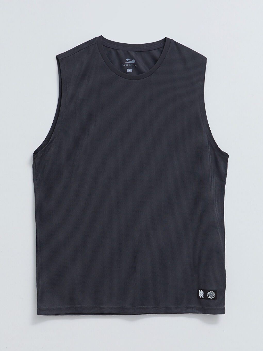 Gri Bisiklet Yaka Erkek Kolsuz Tişört-10