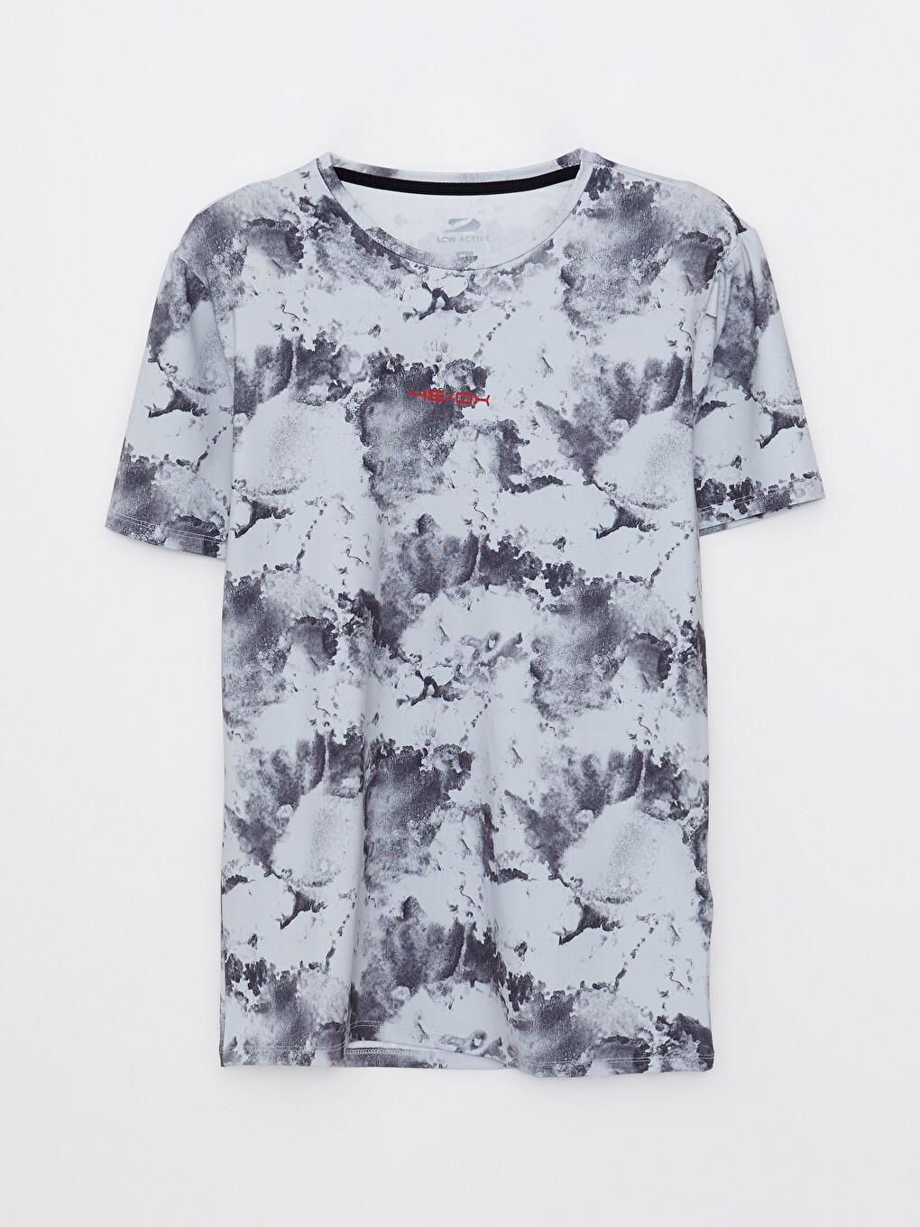 Crew Neck Short Sleeve Patterned Men's Sports T-Shirt-5