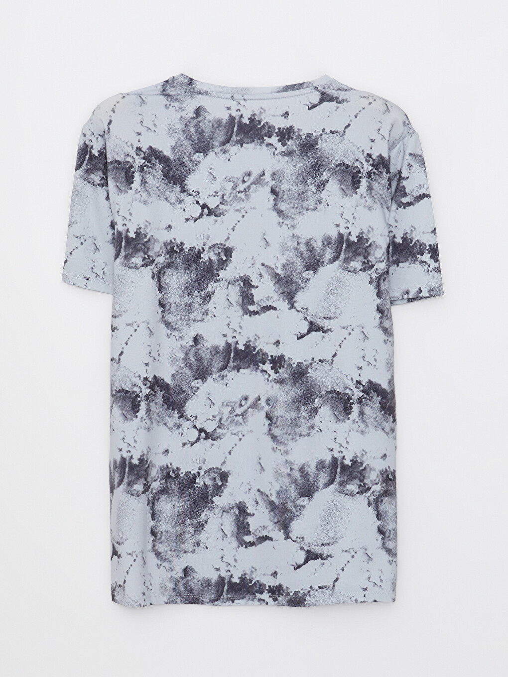 Crew Neck Short Sleeve Patterned Men's Sports T-Shirt-6