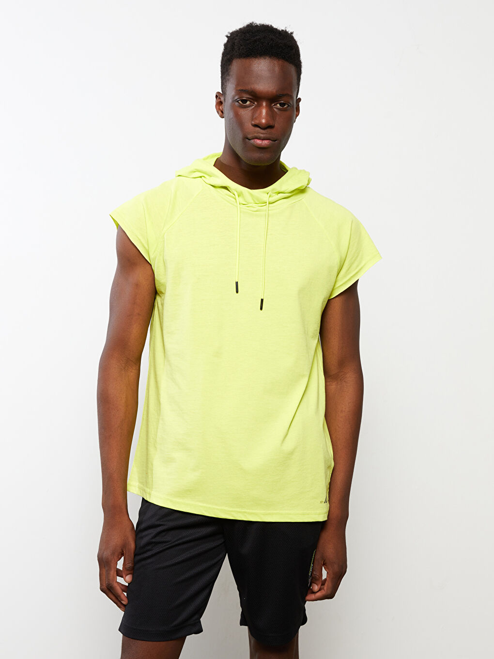 Hooded Printed Men's Sleeveless T-Shirt-1