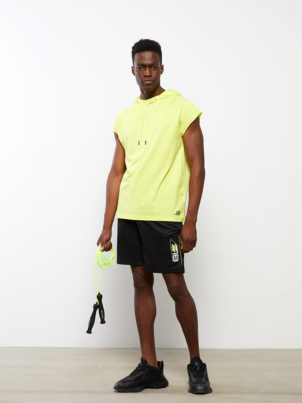 Hooded Printed Men's Sleeveless T-Shirt-2